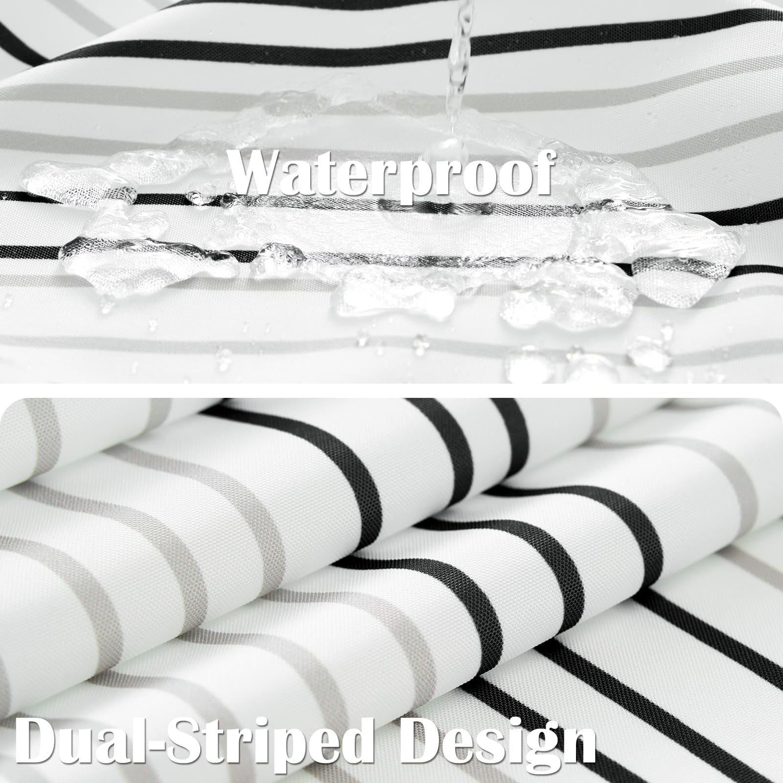 Jinchan Black Grey White Casual Striped Shower Curtain Modern Waterproof Fabric Shower Curtains For Bathroom Spa Hotel Aesthetic