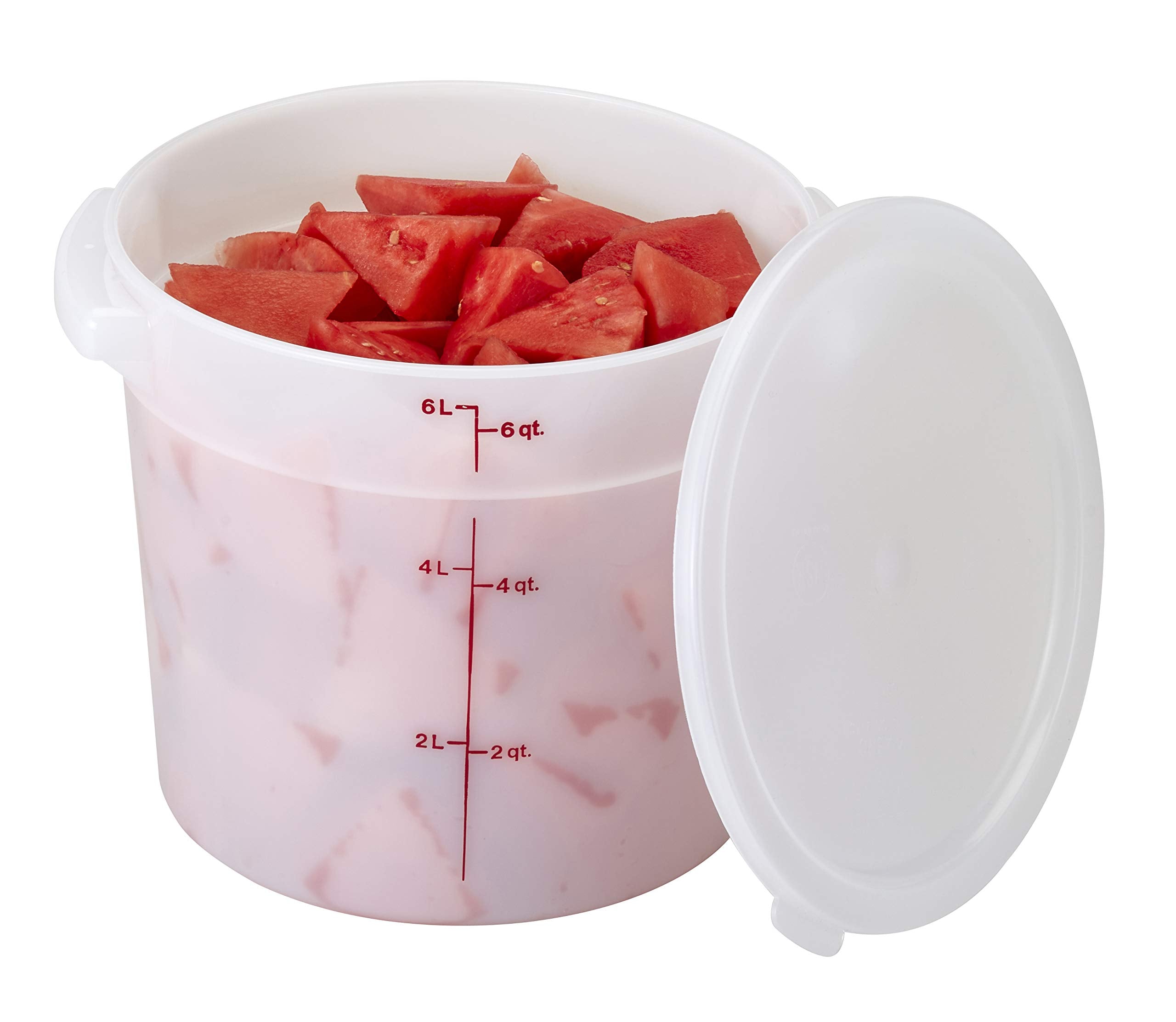 Cambro Rfsc6148 Round Storage Container Lid, 6 And 8 Quart, White (Pack Of 12)