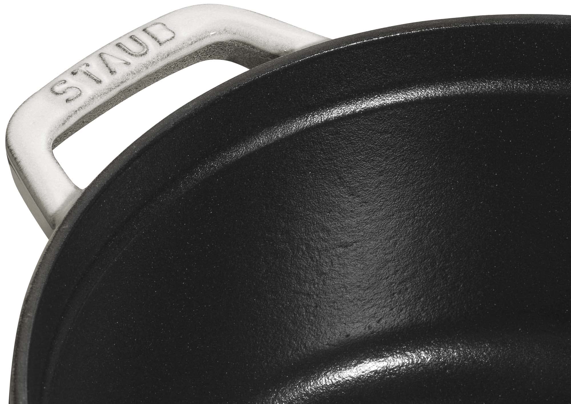 Staub Cast Iron 2.75-Qt Round Cocotte - White Truffle, Made In France
