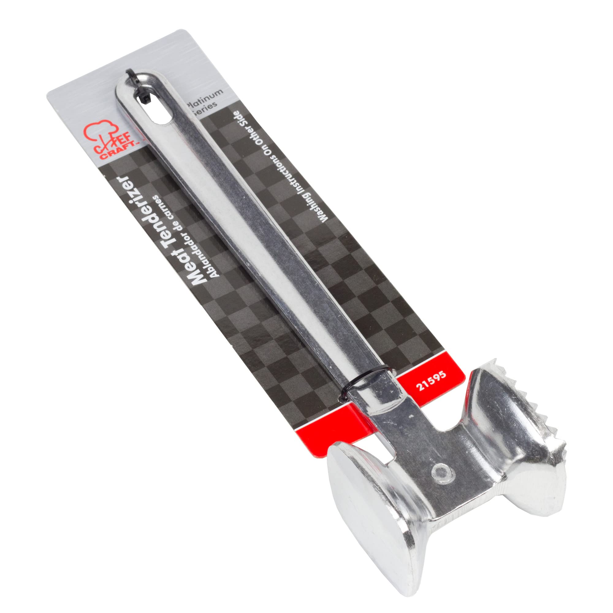 Chef Craft Select Meat Tenderizer, 9 Inches In Length, Aluminum
