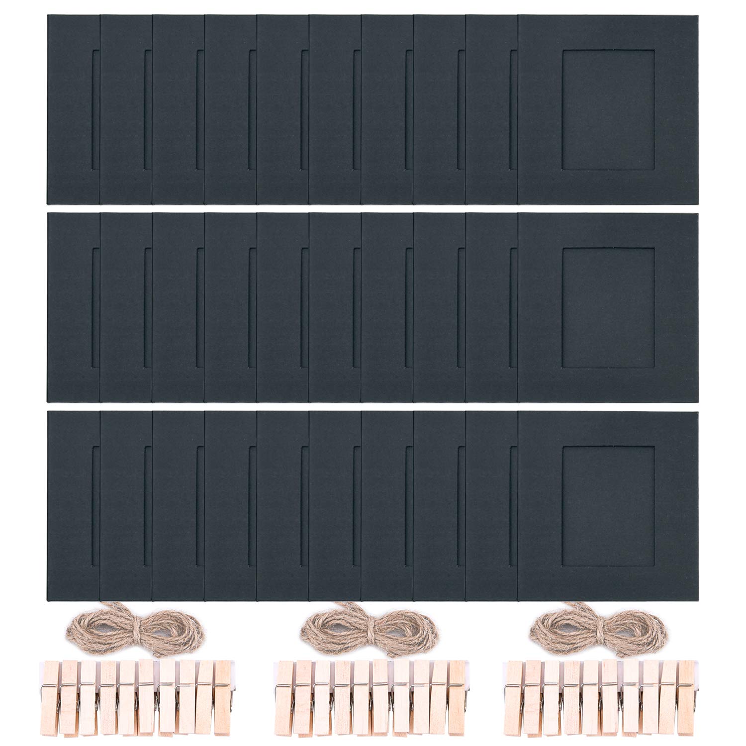 Sunmns Wall Decor Hanging Display Paper Photo Frame Set Compatible with Fujifilm Instax Mini 11 9 8 70 90 26 Camera Films, Mini 