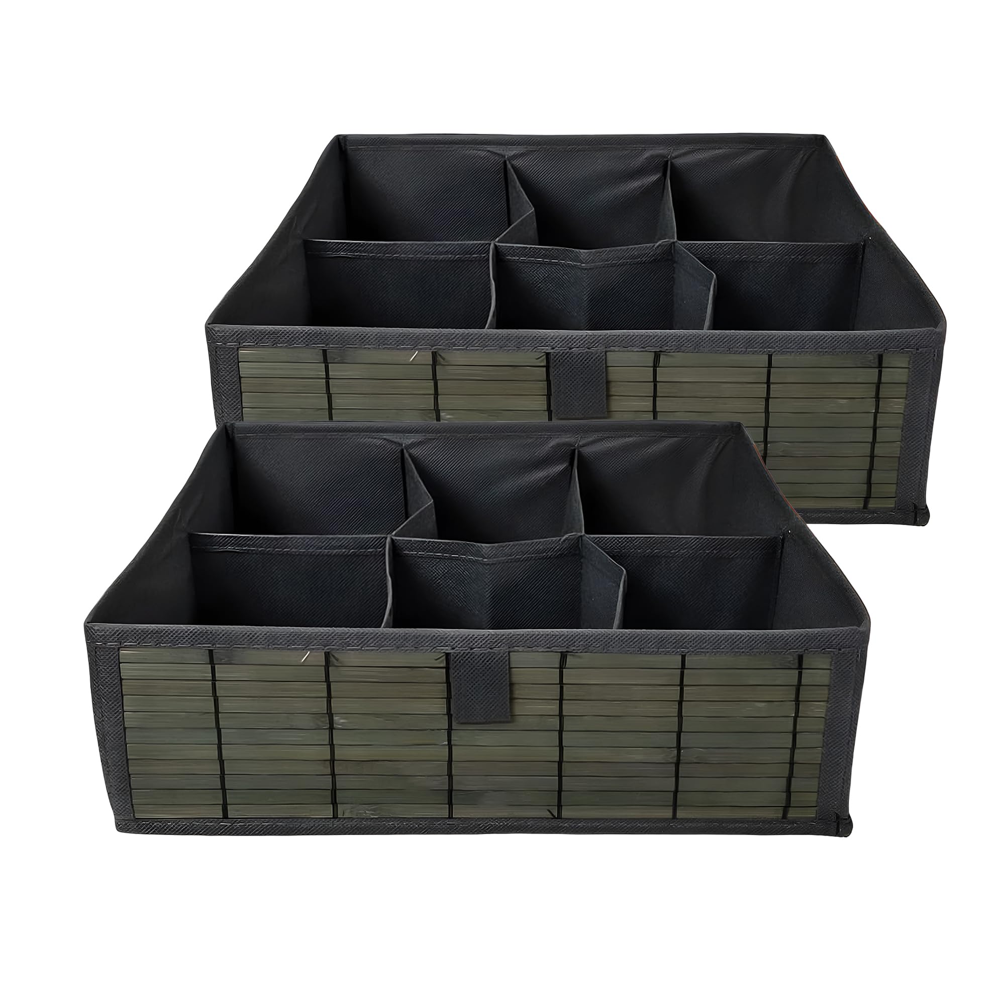 Prime Pick Storage Organizer Box Foldable Cloth Innerwear Socks Organizer Lid Covered Wardrobe Drawer Closet Storage Container B