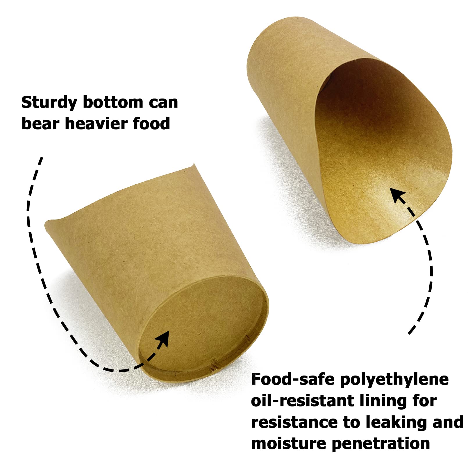 Camkyde 50 Pcs French Fries Holder, 12Oz Disposable Paper French Fry Cups Charcuterie Cups For All Occasions (12Oz)