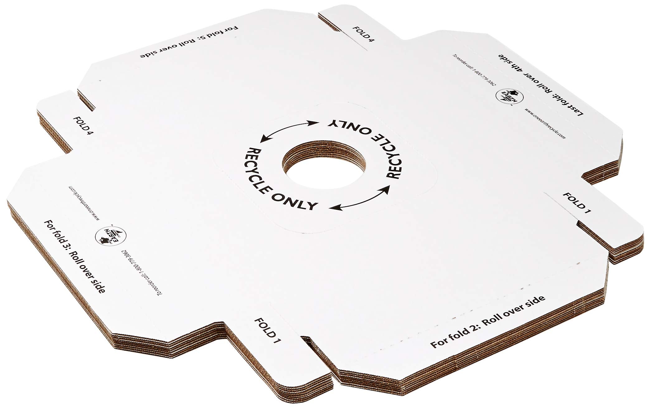 Disposable Cardboard Trash and Recycling Boxes: Bin + Lid + Trash Bag- White (Qty. 10 Sets)