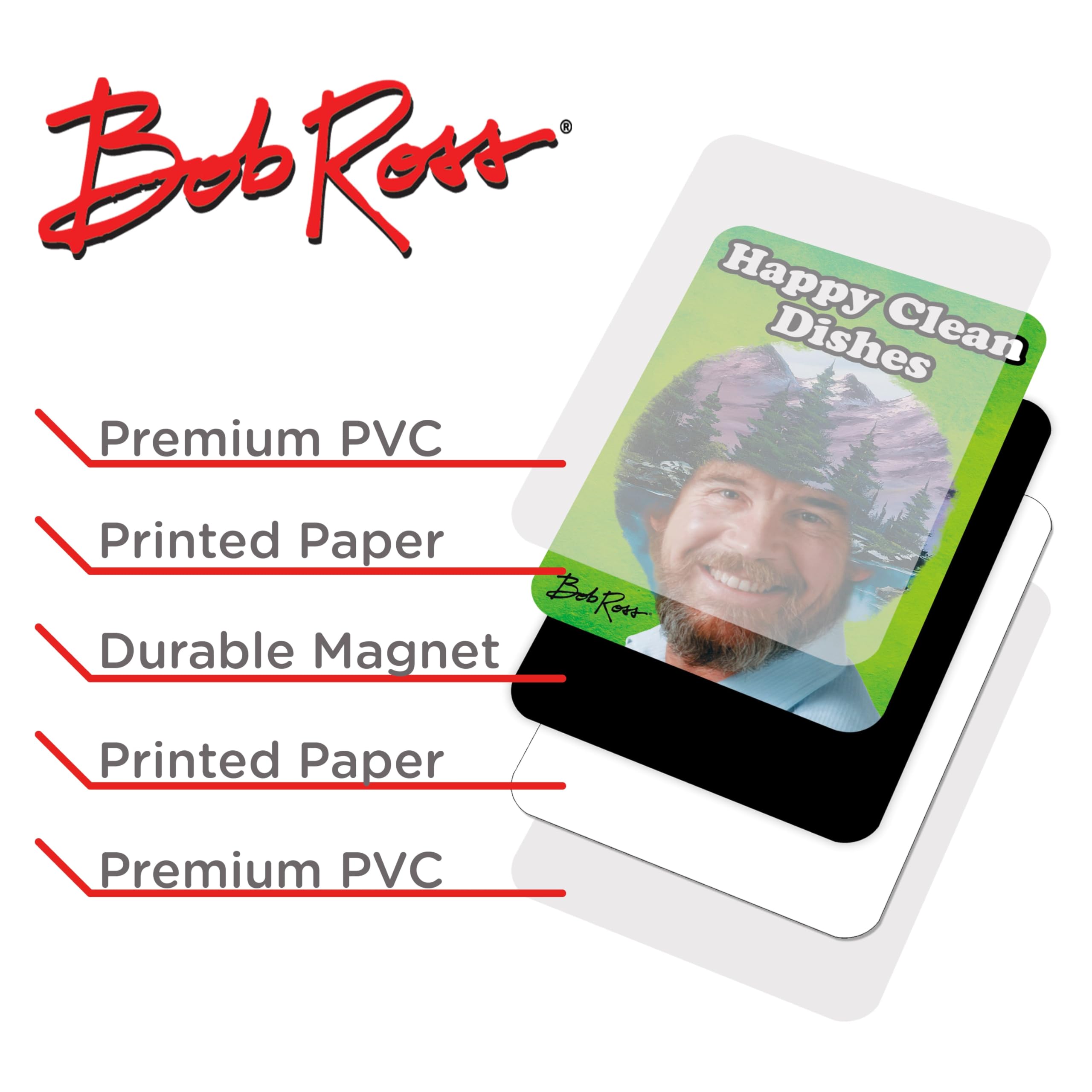 Bob Ross Double Sided Dishwasher Magnet