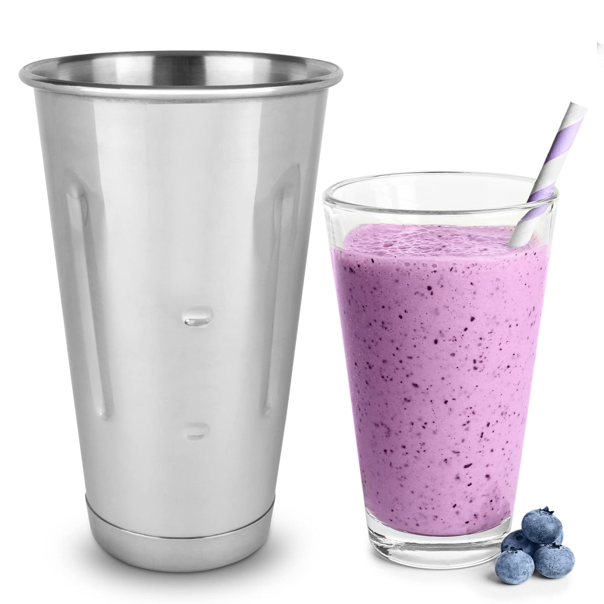 Ehomea2Z Malt Cup Stainless Steel Ice Cream Milkshake Commercial Grade 30 Oz (1)