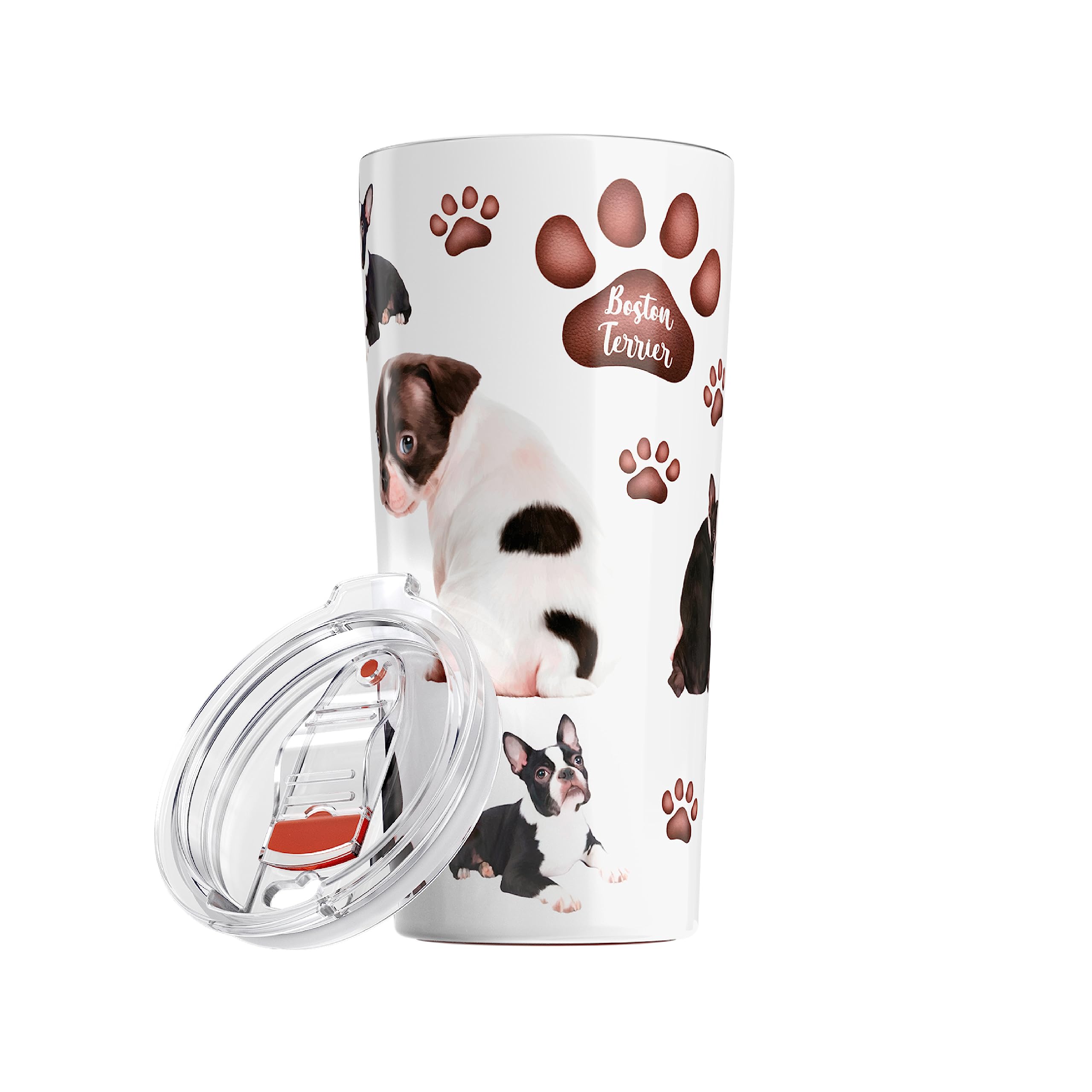 Greenline Goods Boston Terrier Insulated Tumbler With Lid 20 oz - Perfect For Dog Moms, Dads, Lovers - Insulated Mug - Tumbler D