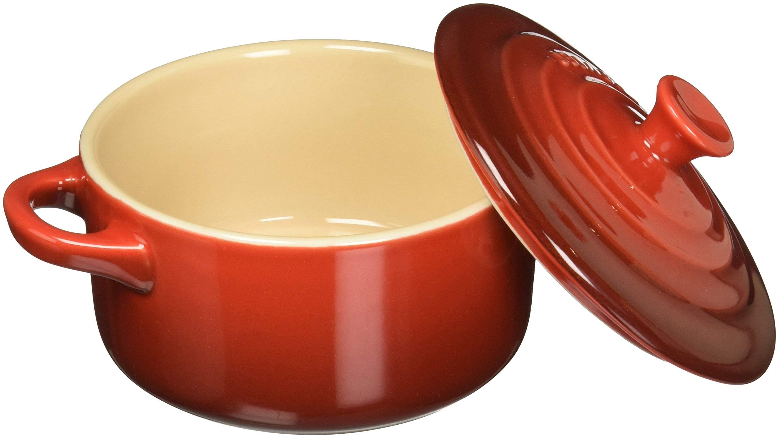 Le Creuset Stoneware Mini Round Cocotte  8 oz.  Cerise