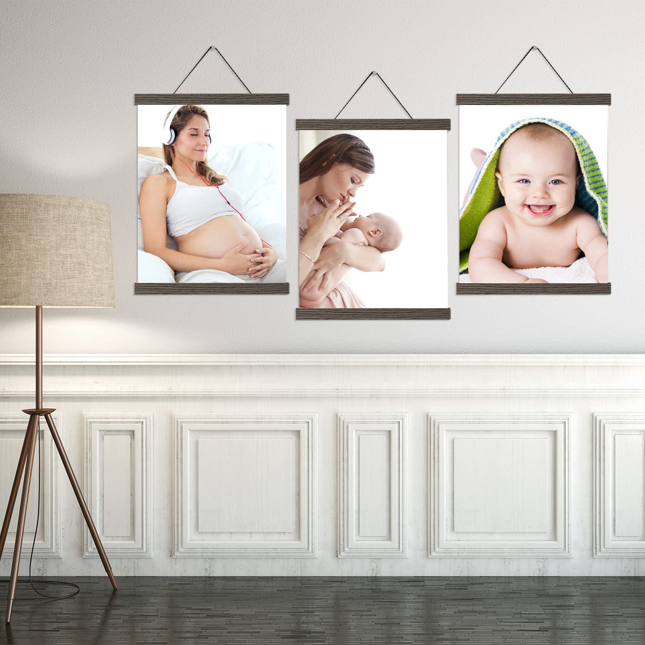 Yk Artwood 16X20 16X24 Poster Frame, Magnetic Light Wood Wooden Frame Frames Hanger For Photo Picture Canvas Artwork Wall Hangin