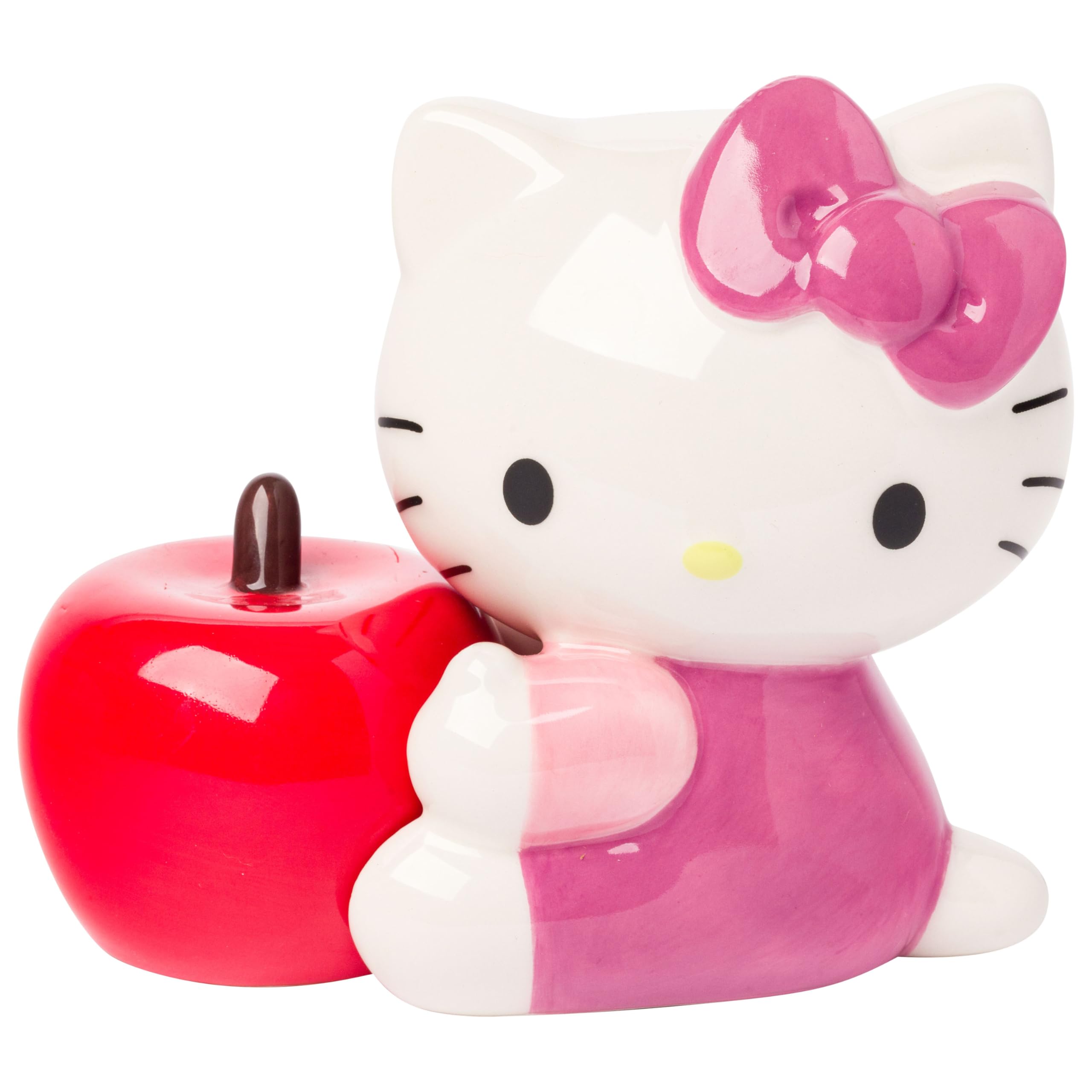 Silver Buffalo Sanrio Hello Kitty 3D Ceramic Salt and Pepper Shaker Set, 5.25    L x 2.6    W x 4    H
