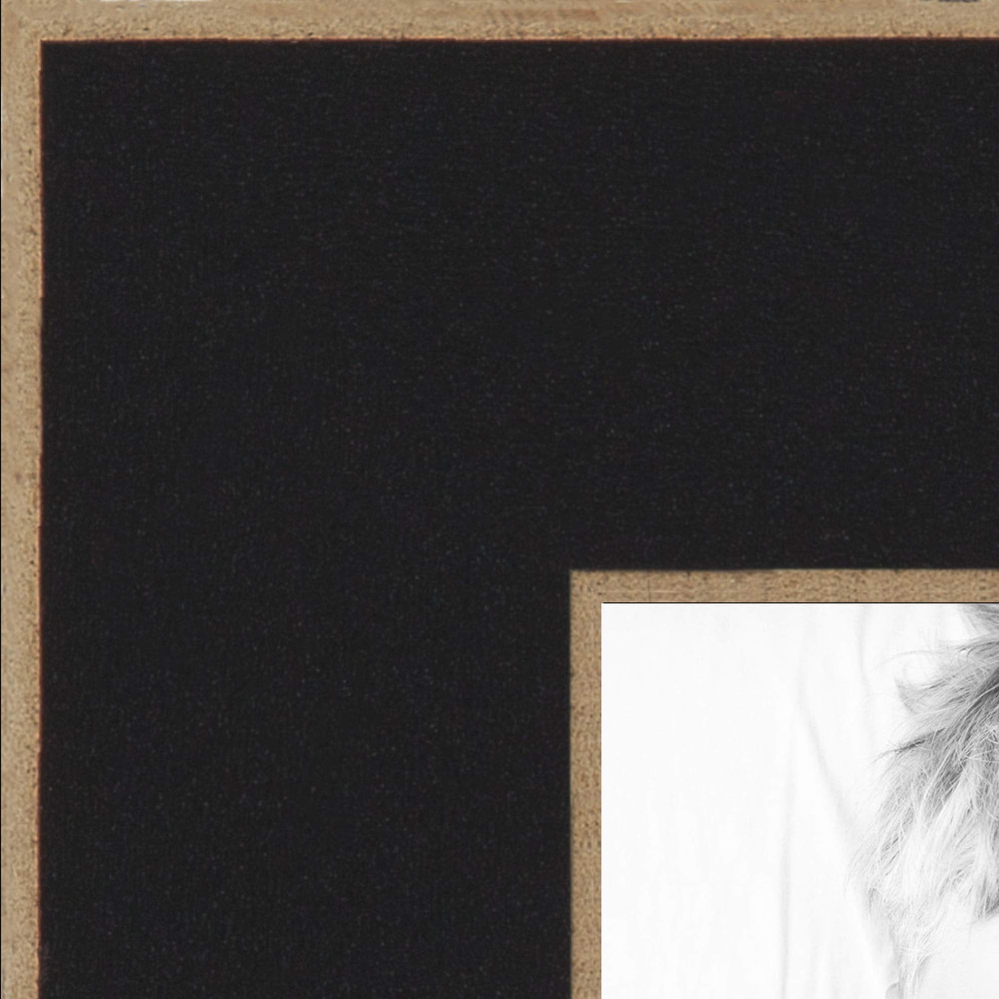 ArtToFrames 26x40 Inch Black Picture Frame, This 1.25 Inch Custom MDF Poster Frame is Raw Edge Black, Great for Your Art or Phot