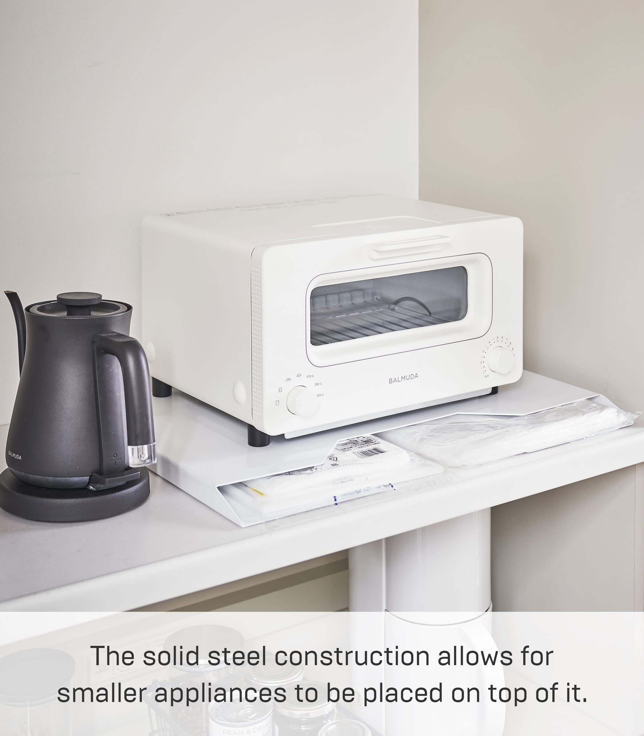 Yamazaki Home Tower Magnetic Placemat Rack/Placemat Organizer/Pocket Wall File - Steel, One Size, White