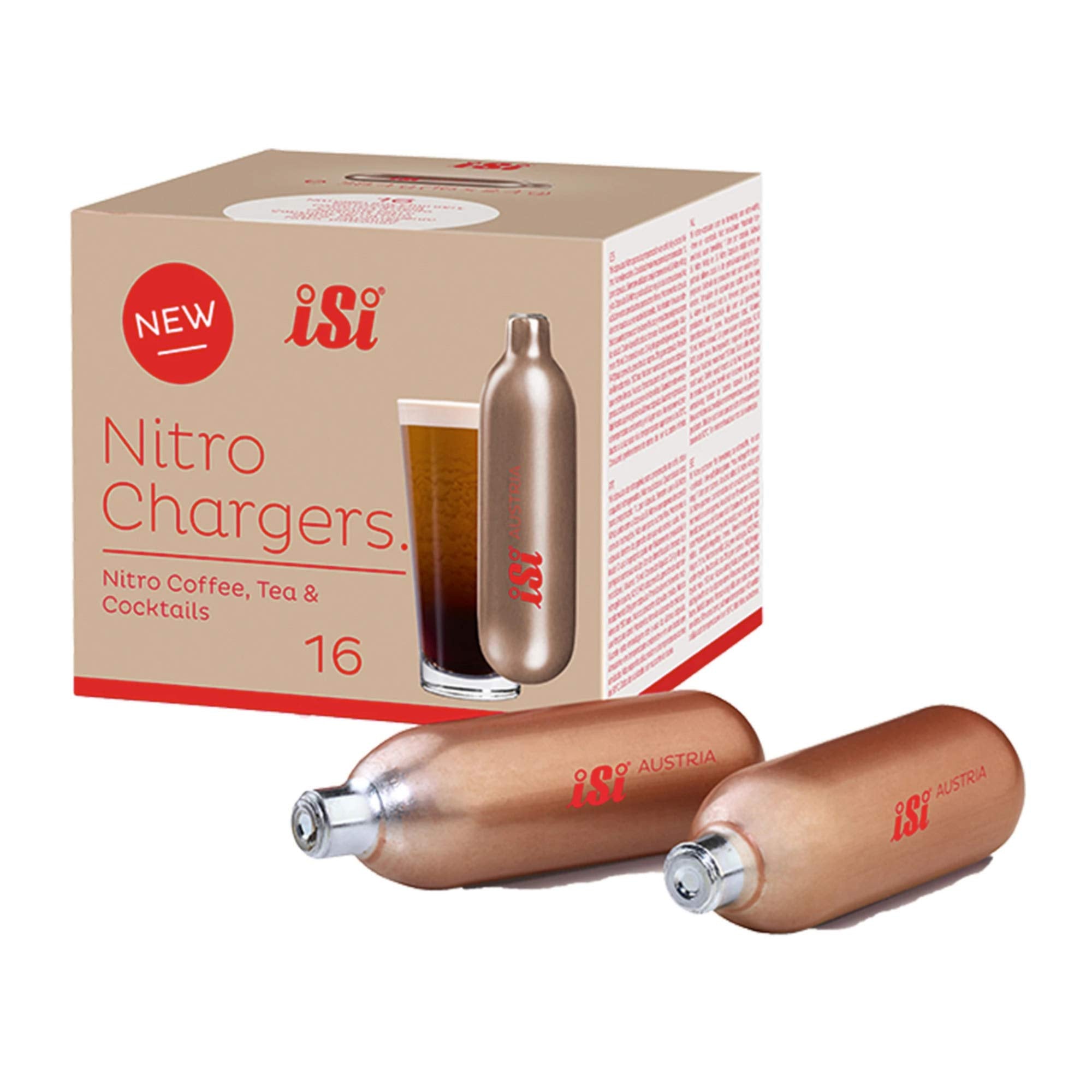 Isi Nitro Bronze Steel Coffee Charger, Pack Of 16