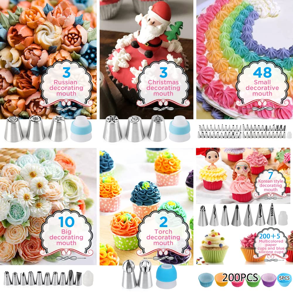 Cake Decorating Kit,635 Pcs Cake Decorating Supplies With 3 Springform Pan Sets Icing Piping Nozzles Cake Rotating Turntable Cak