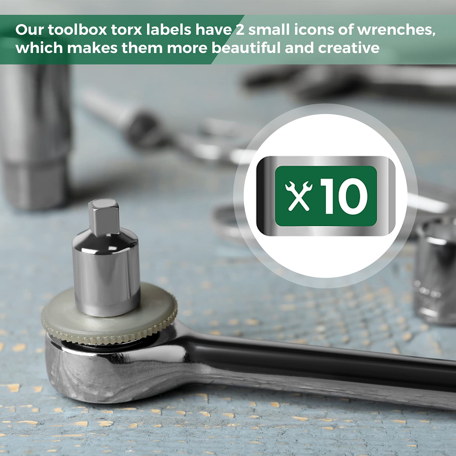 Tool Box Labels  180 Pieces  Toolbox Stickers and Decals Label  Wrench Size Labels  Chrome Socket Labels  Socket Size Stickers  Chrome Foil Labeling Set for Socket Sets Tools  3 Colors