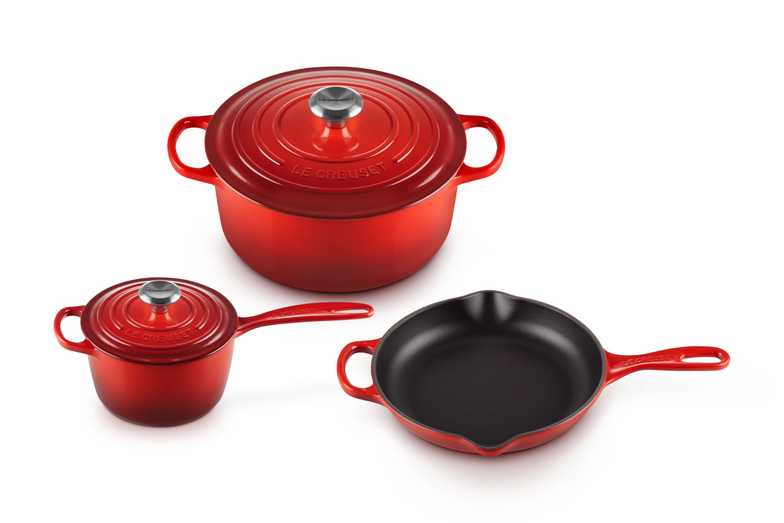 Le Creuset Enameled Cast Iron Signature Cookware Set, 5 pc. , Cerise