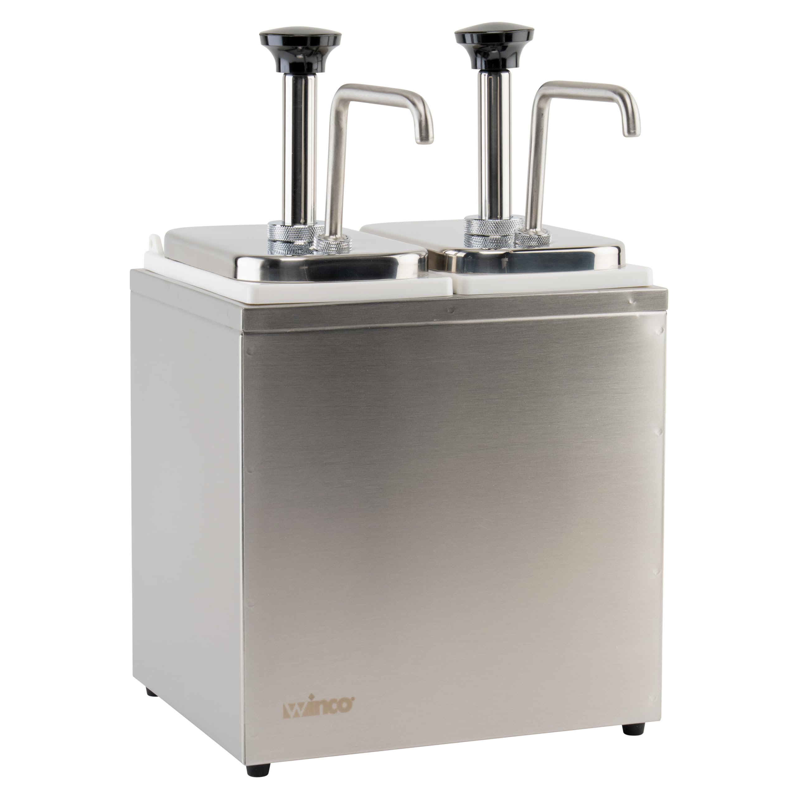 Winco 7 Quart Dual Chamber Condiment Dispensing Pump