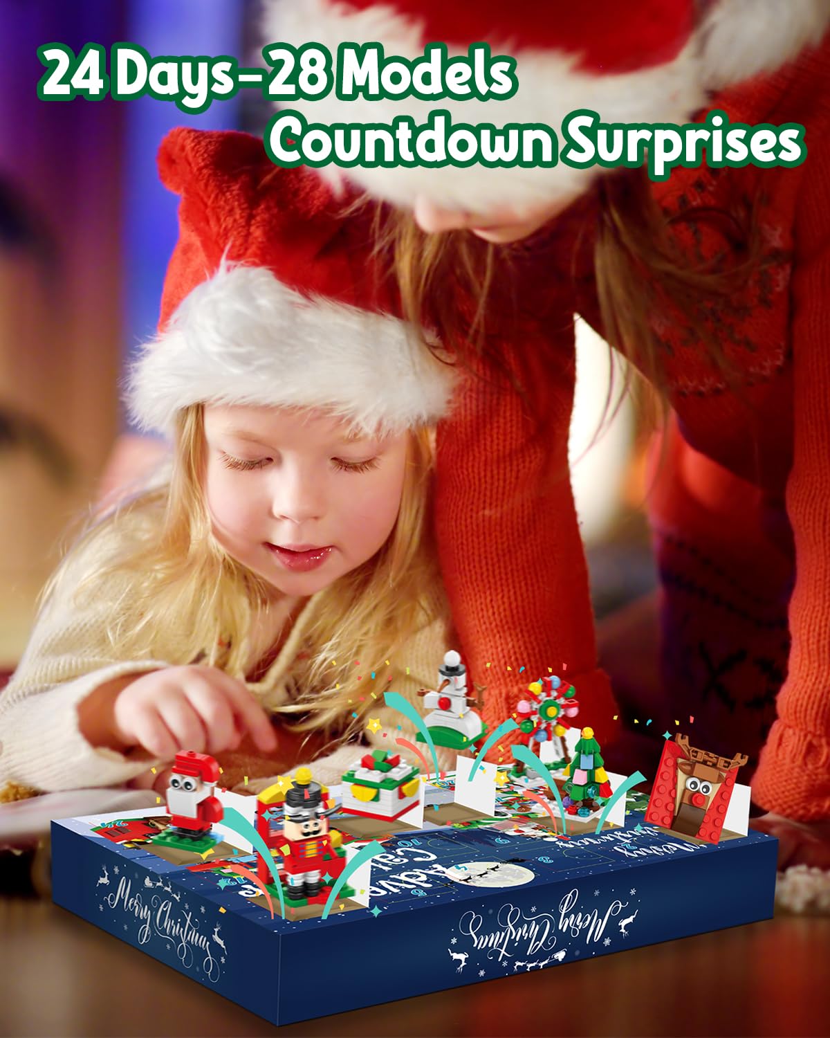 Advent Calendar 2025 Kids, 24 Days Building Blocks Toys Holiday Countdown, Christmas Stocking Stuffers for 6 7 8 9 10 11 12 Year