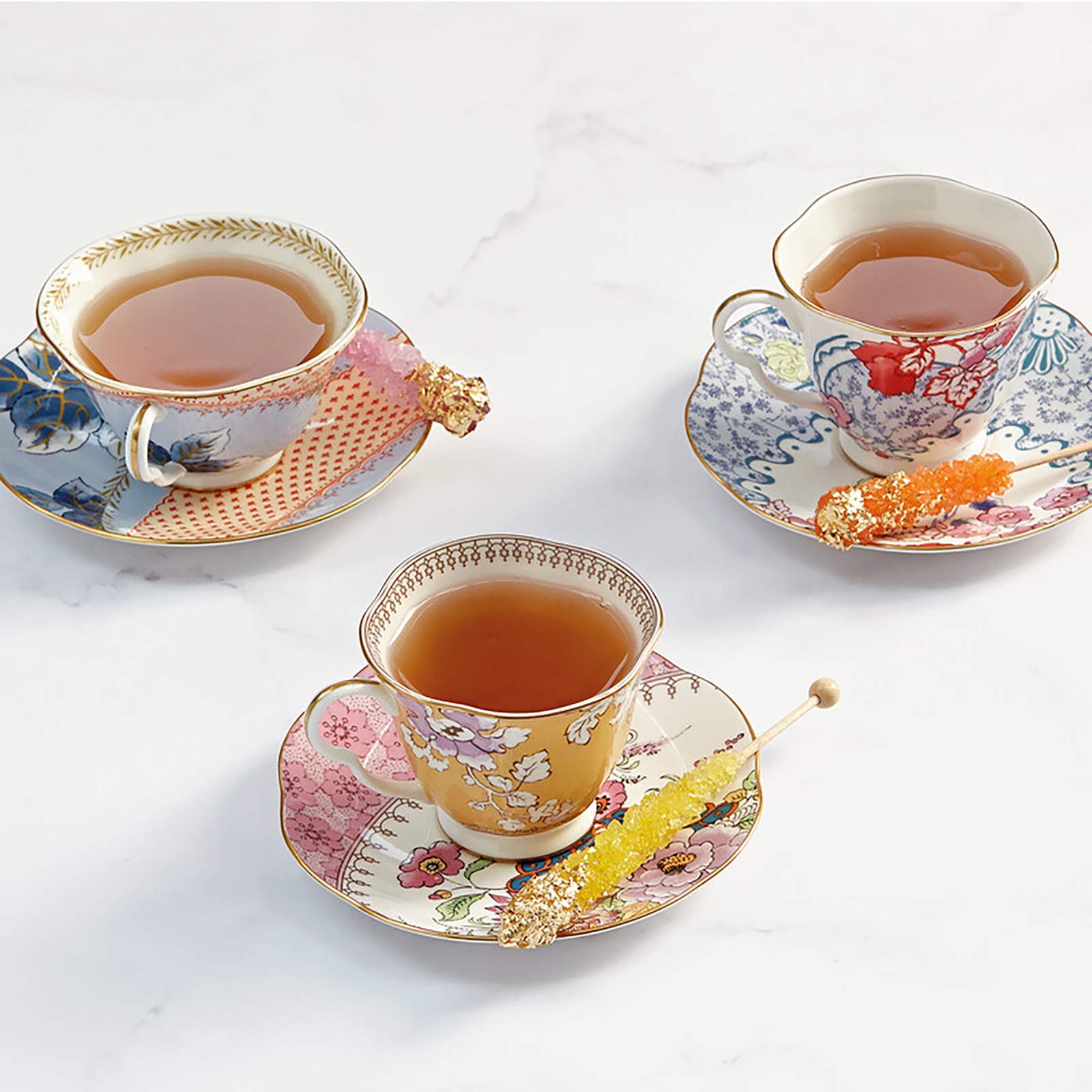 Wedgwood Butterfly Bloom Blue Peony Fine Bone China Teacup & Saucer Set
