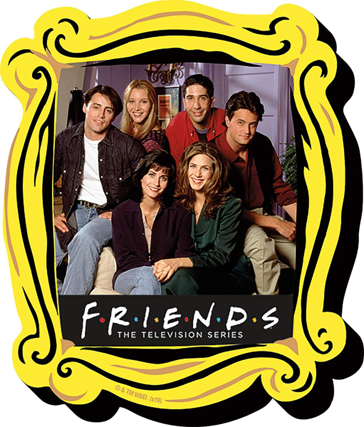 Aquarius Friends Frame Funky Chunky Novelty Magnet For Refrigerator, Locker, Whiteboard & Game Room Officially Licensed Merchand