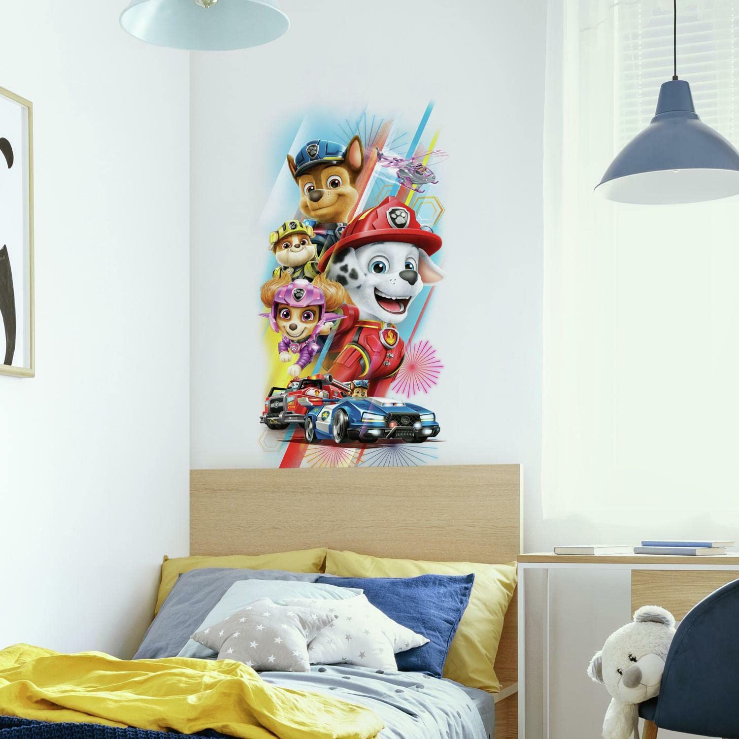 Roommates Rmk4846Gm Paw Patrol Movie Peel And Stick Giant Wall Decals,Red, Orange, Yellow, Green, Blue, Purple, Pink, Brown
