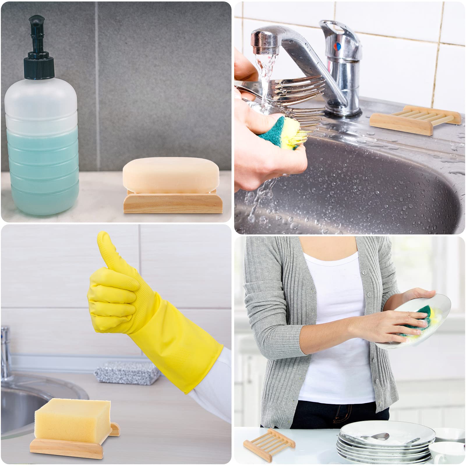 Bamboo Wood Soap Dish Bulk Bathroom Wooden Soap Holder Soap Savers For Bar Self Draining Soap Dishes Hand Craft Wood Soap Tray F