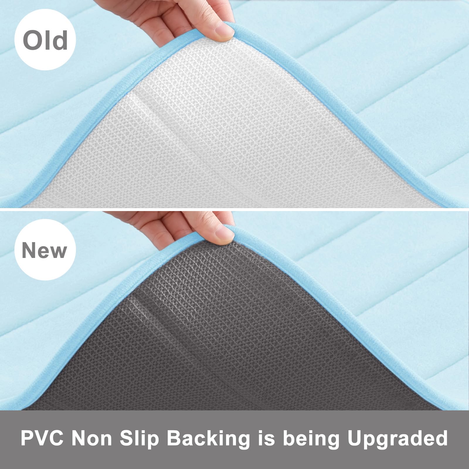 Buganda Memory Foam Bath Mat, 47 x 20, Ultra Soft and Non-Slip Bathroom Rugs, Water Absorbent and Machine Washable Bath Rug Runn