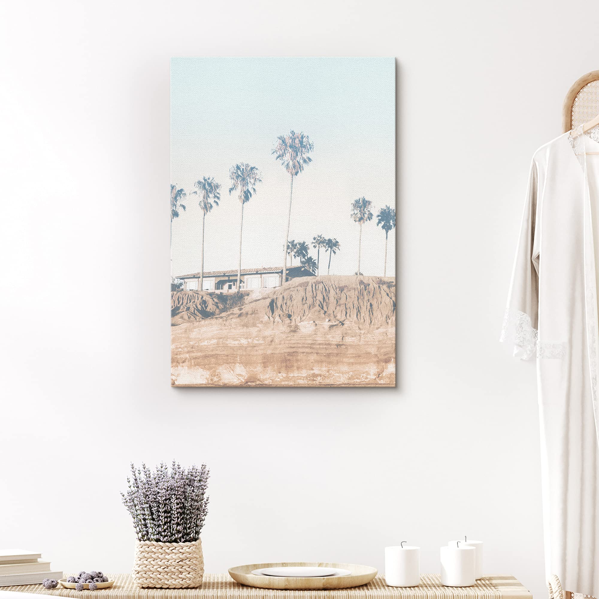 Signford Canvas Print Wall Art Mid-Century Modern Home In Palm Springs Nature Wilderness Photography Modern Art Rustic Landscape