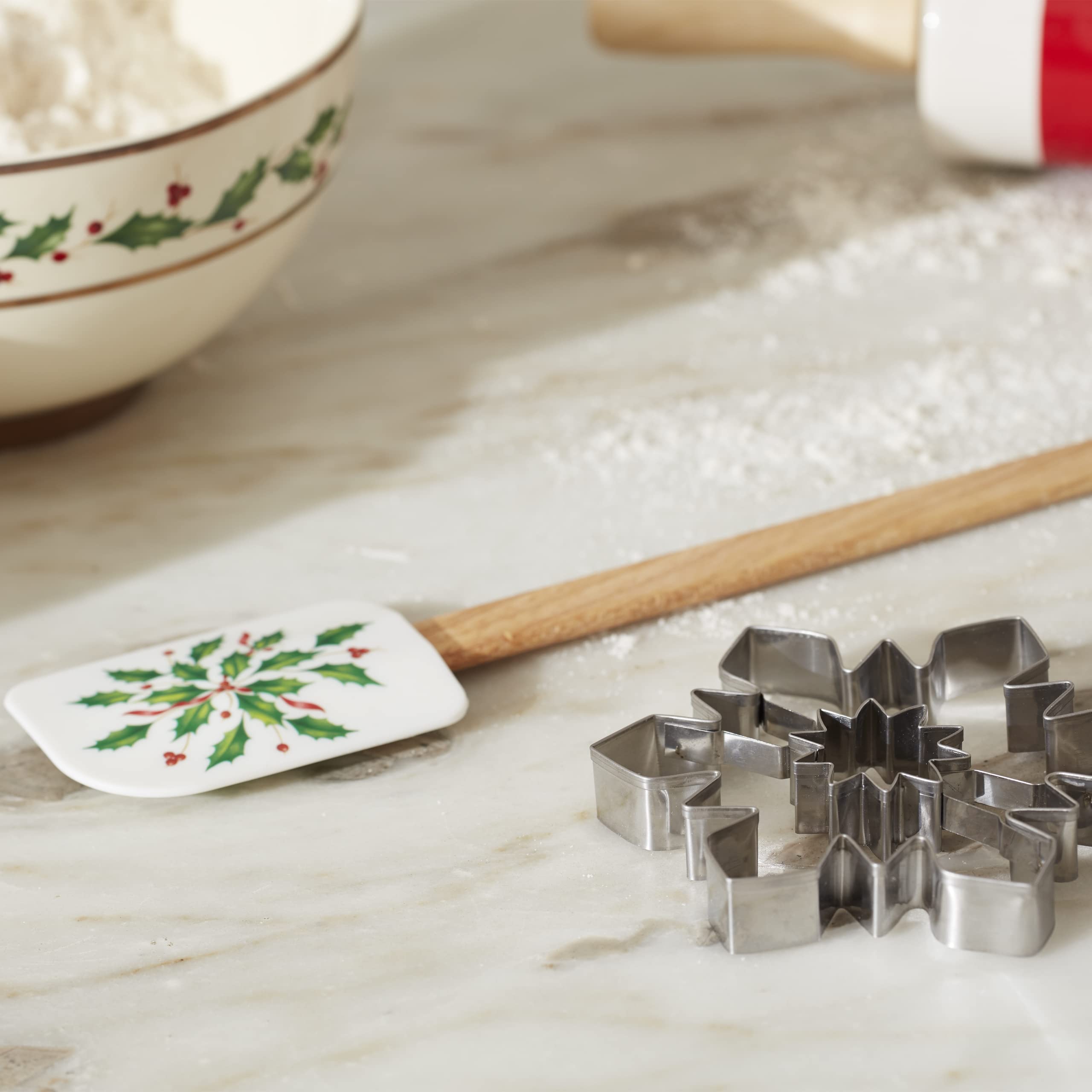 Lenox 893496 Holiday Spatula With Snowflake Cookie Cutter