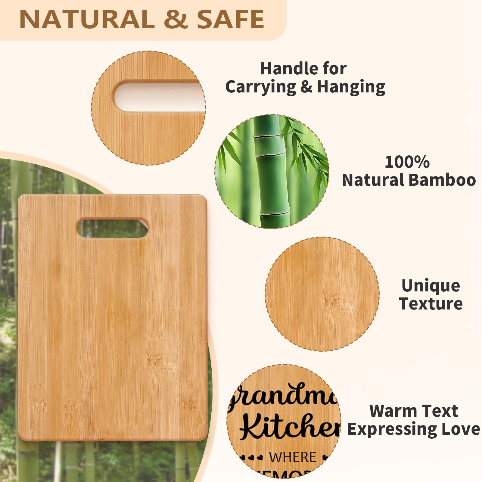 Grandma Gifts, Grandma Birthday Gifts - Unique Cutting Board - Best Gifts for Grandma from Grandchildren - Thoughtful Mothers Da