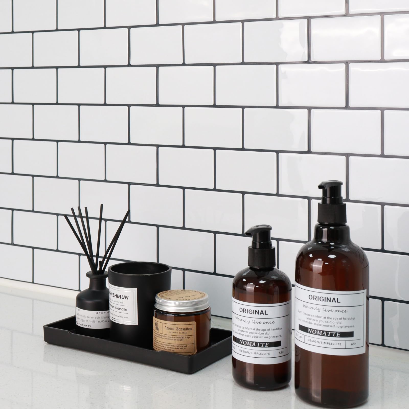 Stickgoo Peel And Stick Backsplash, White Subway Tile Stick On Backsplash For Kitchen (Pack Of 1, Thicker Design)