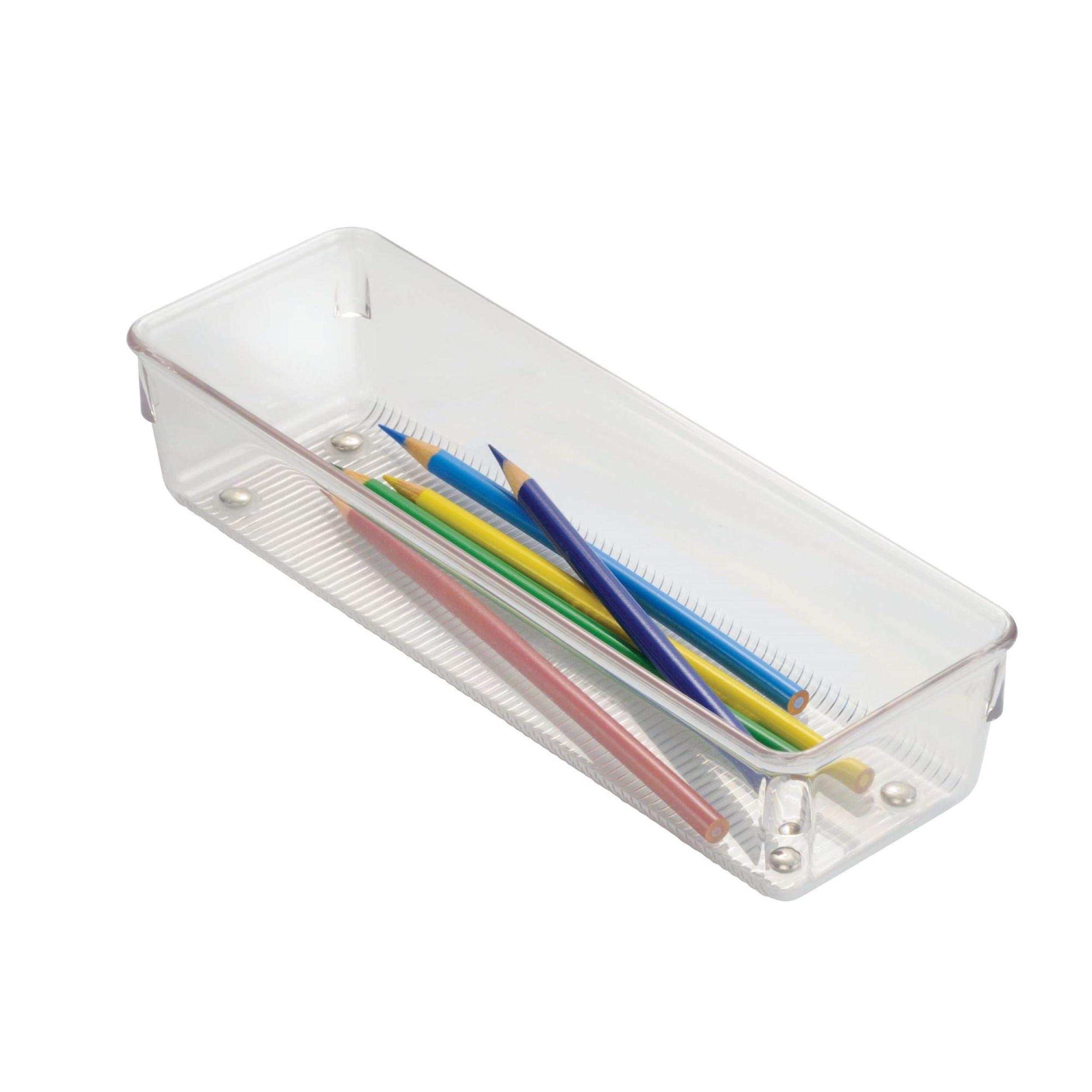 iDesign Linus BPA-Free Plastic Drawer Organizer - 3.25'' x 9.75'' x 2.25'', Clear