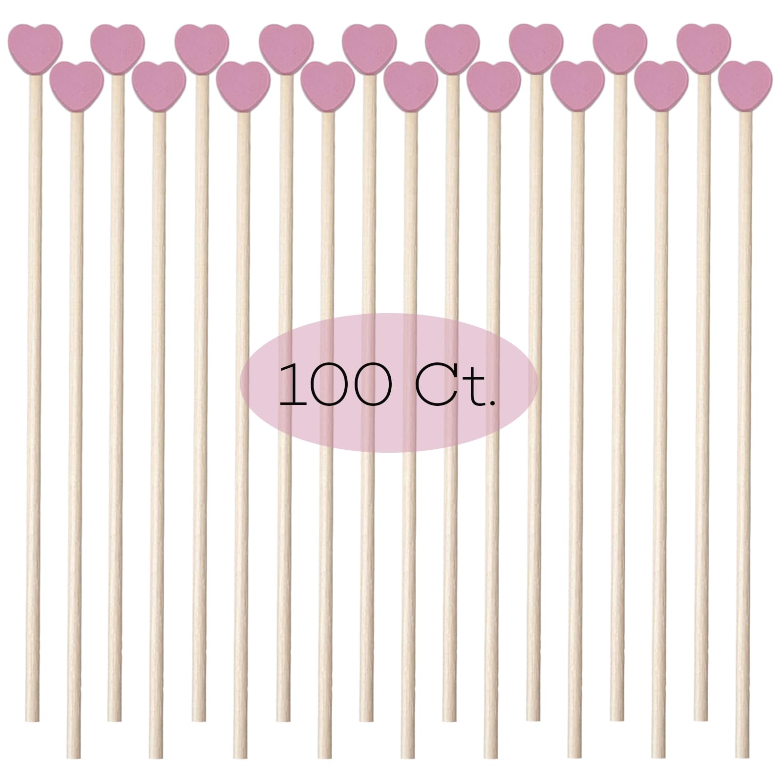 OSSIJAY 100PCS 6inch Rock Candy Sticks Wood Swizzle Sticks Wood Cake Pop Sticks Drink Stirrer Sticks for Lollipop Coffee Appetiz