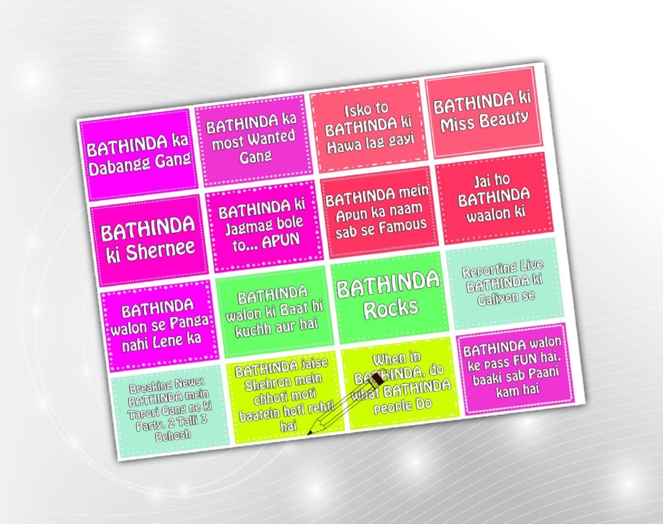 PartyStuff Props  BATHINDA City Speech Bubbles (16 Piece)