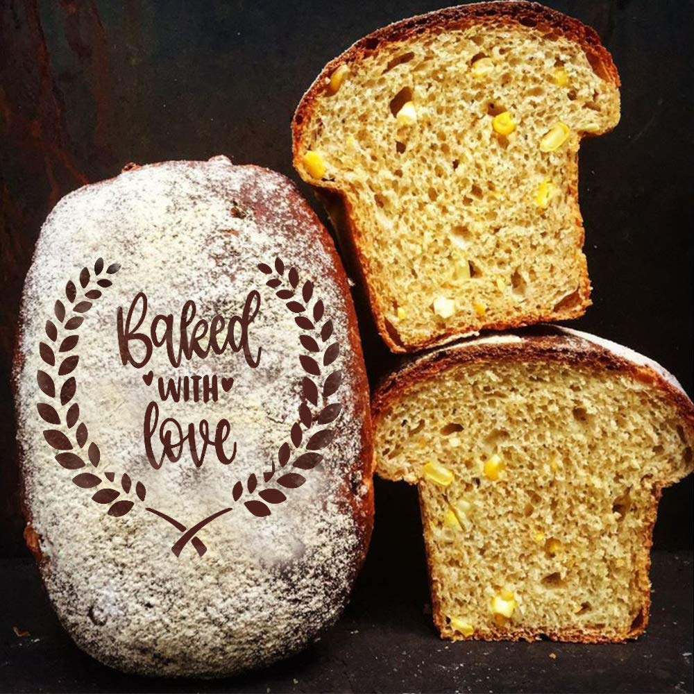 Artisan Bread Stencils For Sourdough - Cake, Pie & Cookie Stencils For Decorating Your Own Unique Design - Baking Stencil Set In