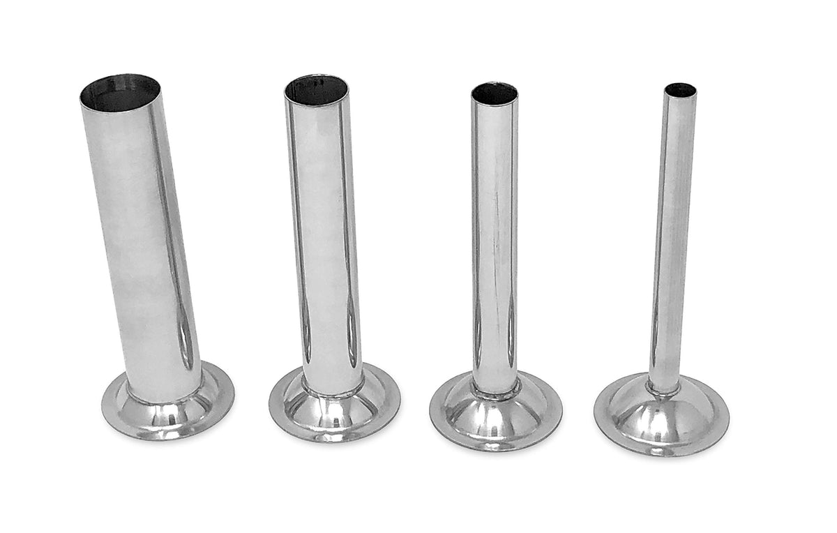 #5 Stainless Steel Sausage Stuffing Tubes For Meat Grinder (Set Of 4)