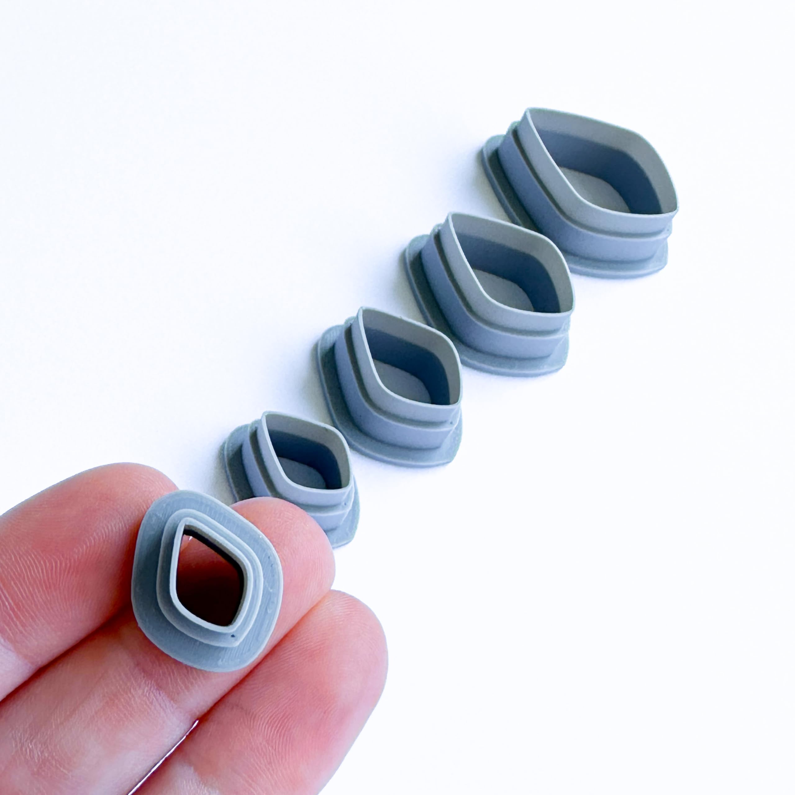 Polymer Clay Cutters - The Clayful Co Petal Pack Set Of 3 - Plastic Cutter For Making Jewelry And Earring Shapes