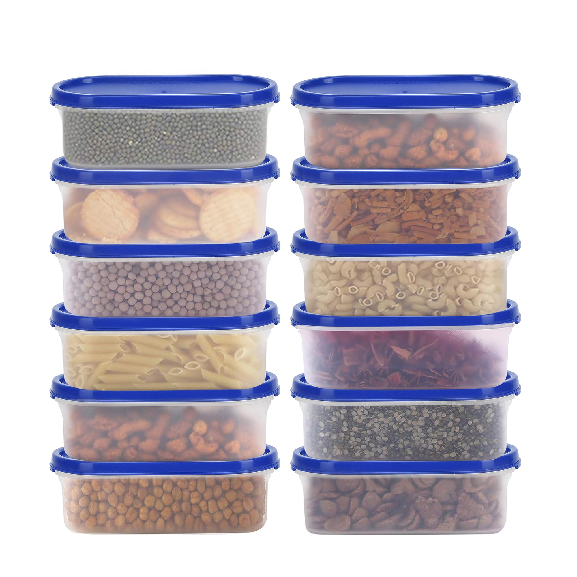 Cutting Edge 525Ml Modular Storage Container Blue Plain Lid (Set Of 12)