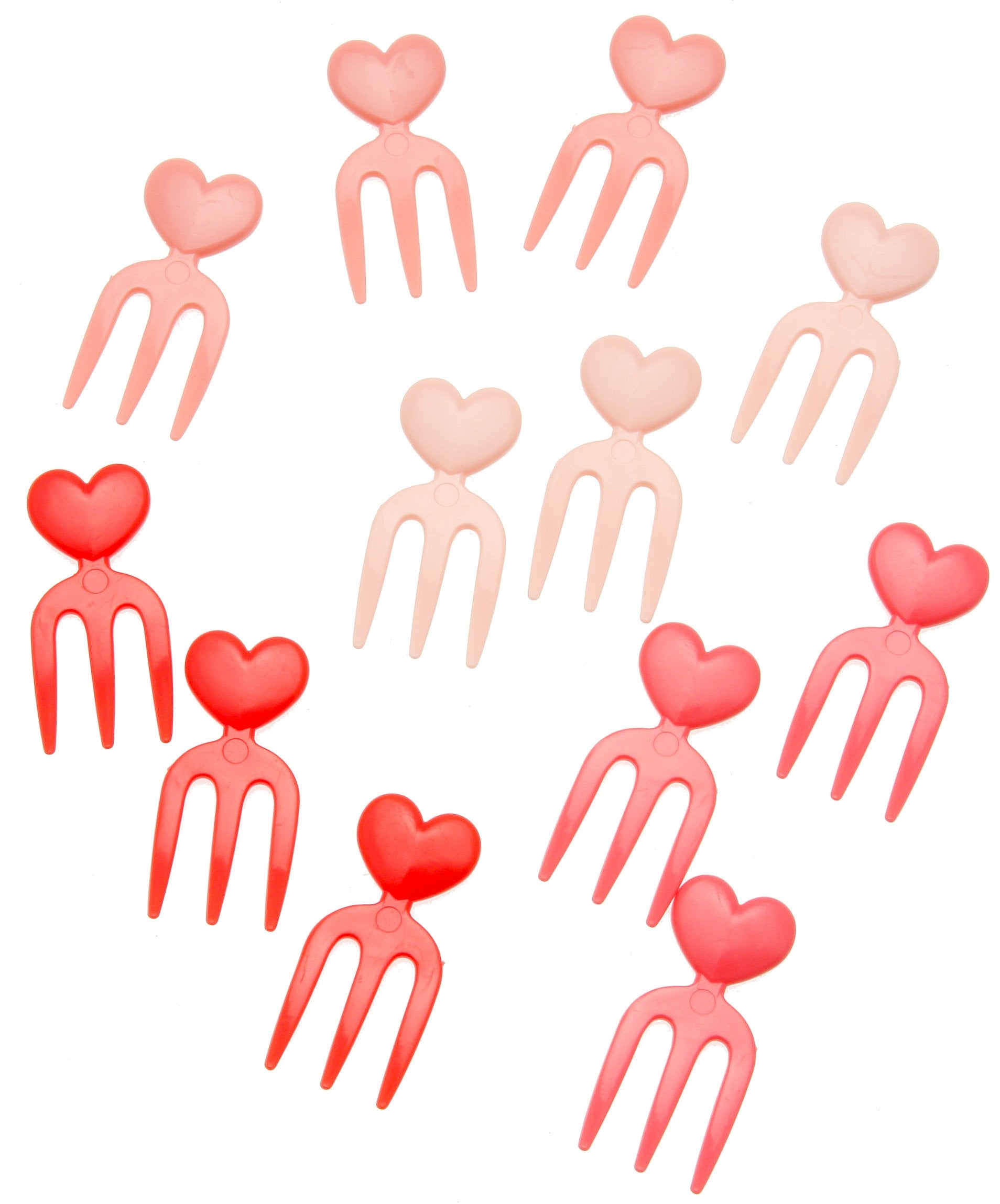 Kotobuki Food Picks For Bento Boxes, Pink And Red Hearts