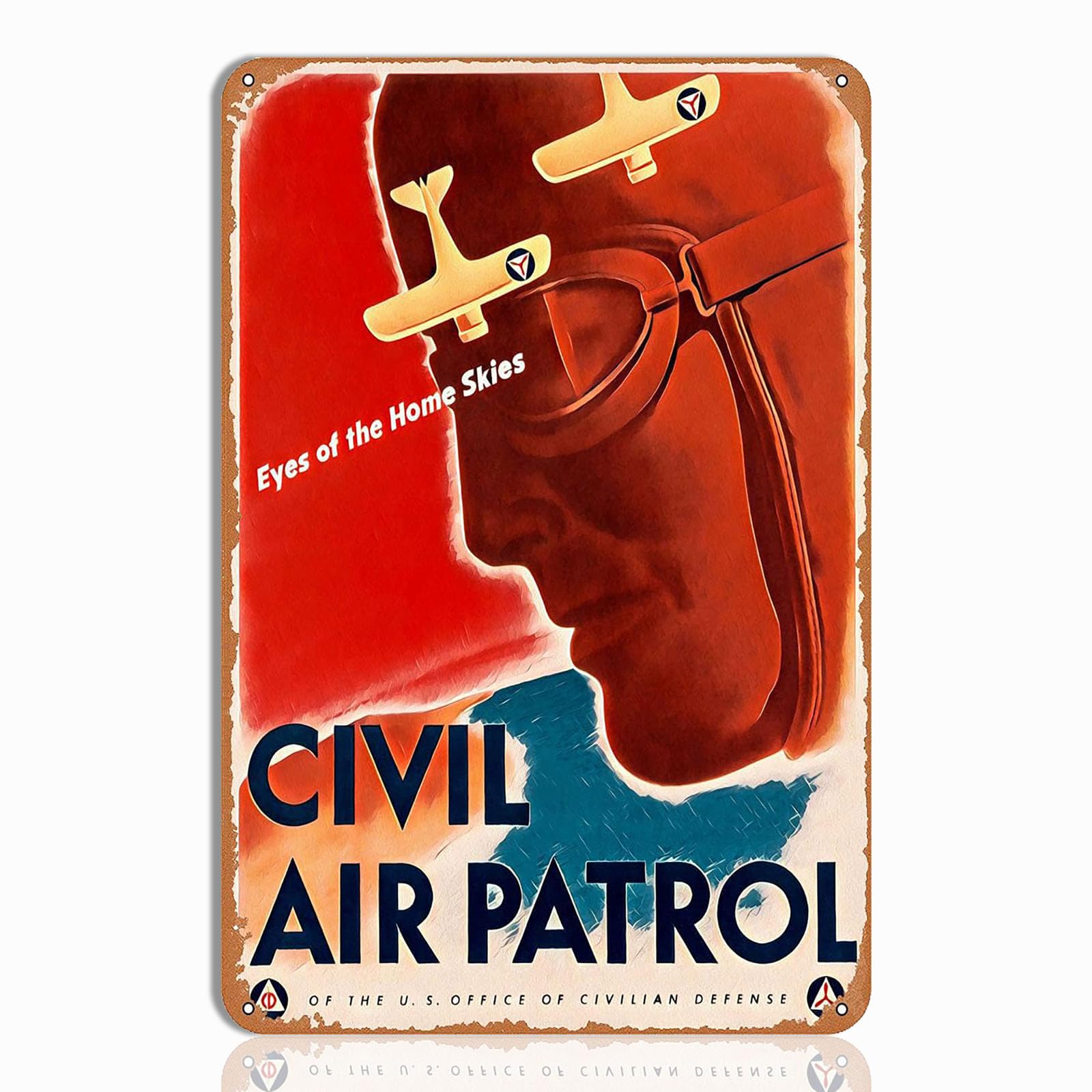 Civil Air Patrol Metal Sign - Aviation Wall Art and Airplane Decor, Retro Pilot Gift for History Enthusiasts, Home, Office, or M