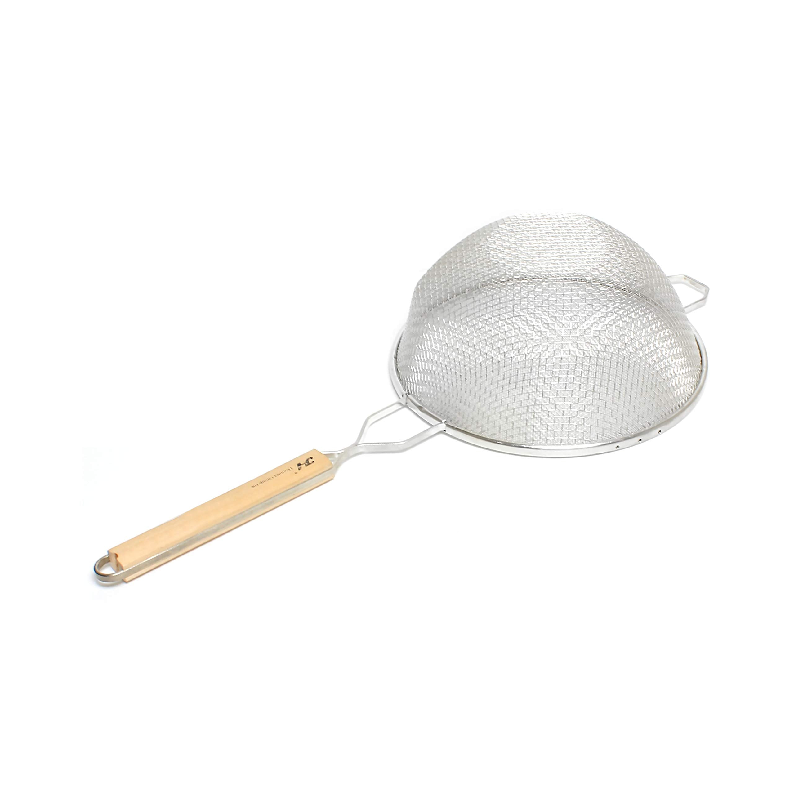 Thunder Group 10-Inch Double Mesh Strainer, Silver Tin, Model SLSTN3410