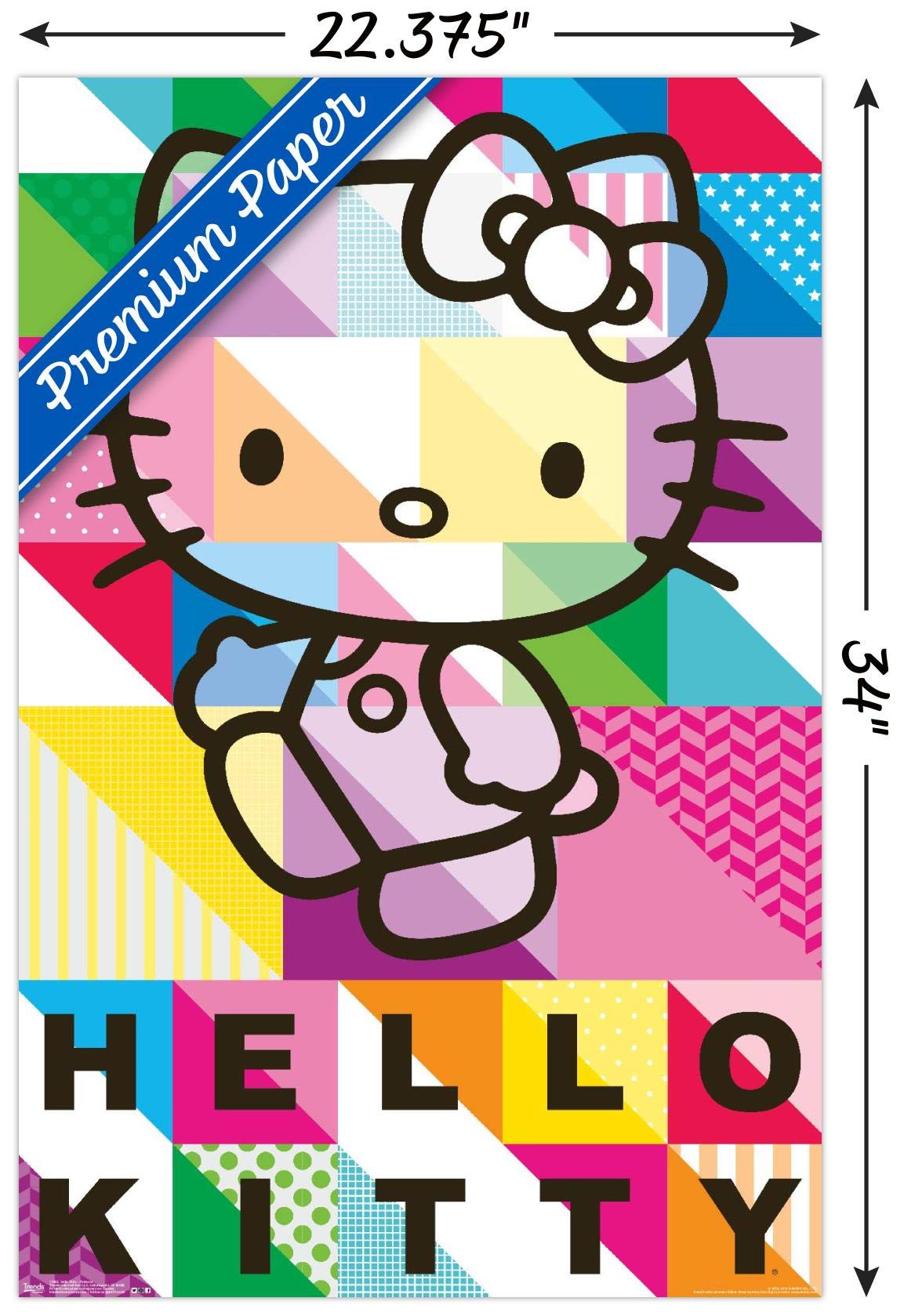 Trends International Hello Kitty - Patterns Wall Poster, 22.375'' X 34'', Premium Unframed Version