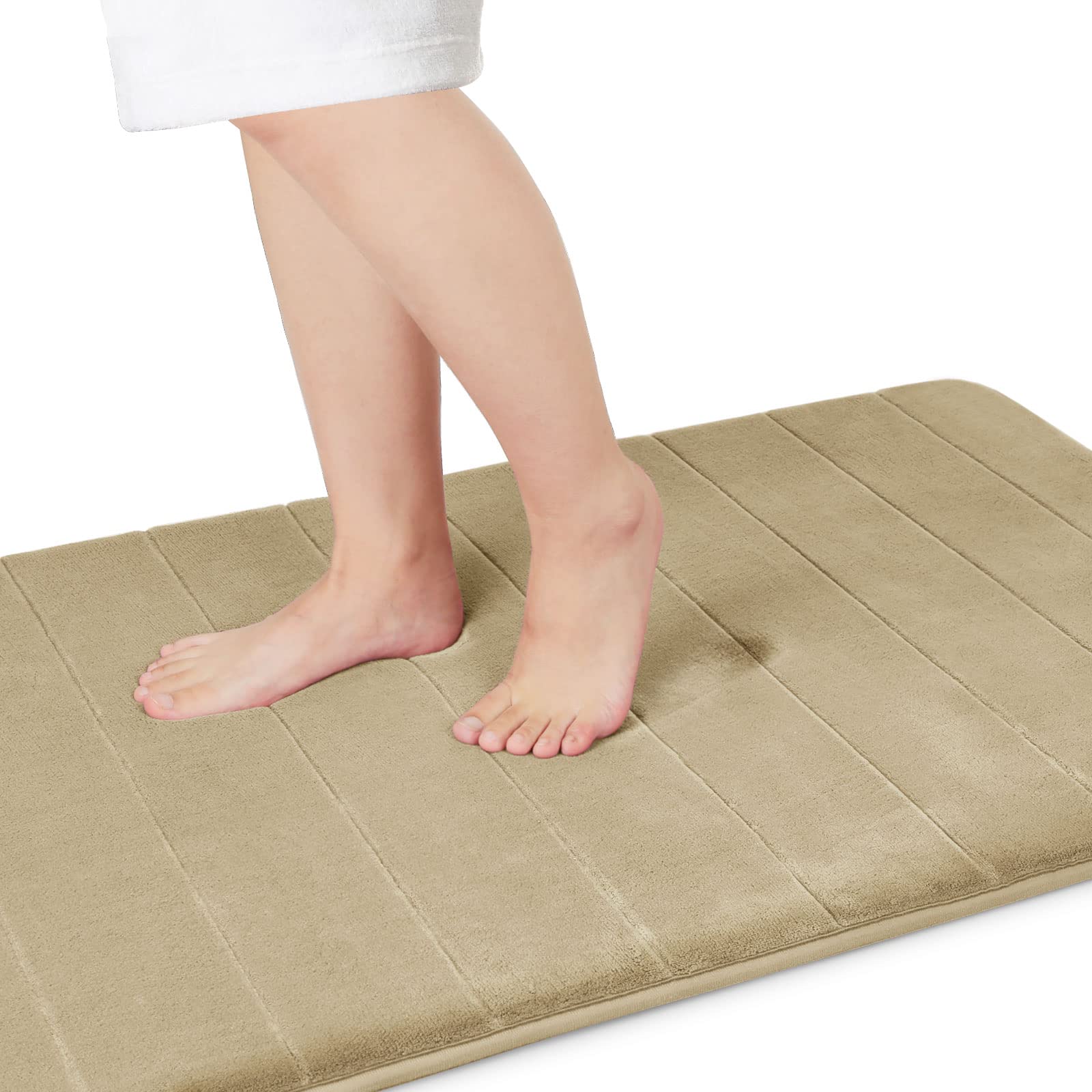 Yimobra Memory Foam Bath Mat Large Size, Soft And Comfortable, Super Water Absorbent, Non-Slip, Thick, Machine Washable (36 X 24