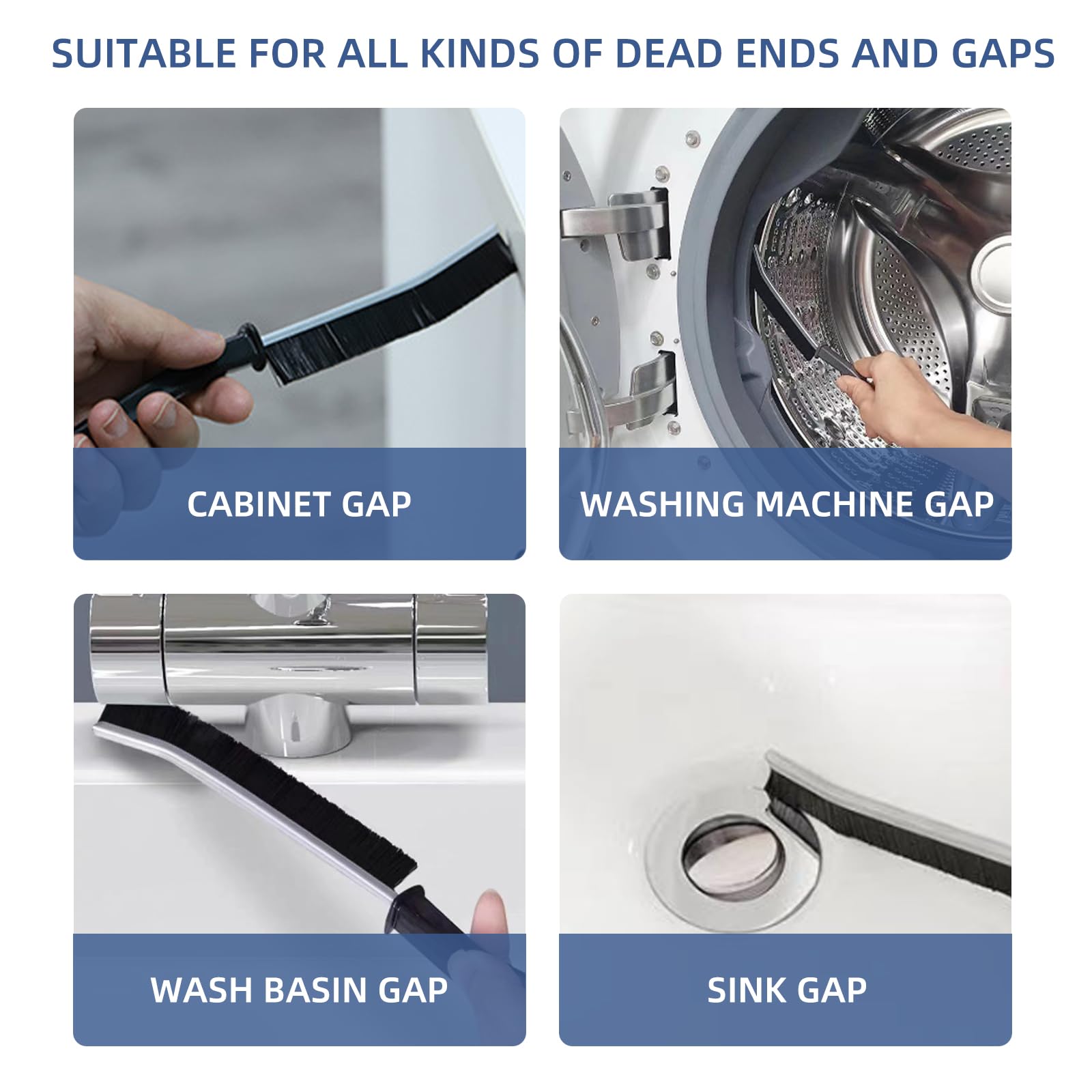 3Pcs Gap Cleaning Brush, Multi-Purpose Door Window Track Deep Cleaning Brush Supplies,Bathroom Gap Cleaning Brush, Clean The Dea