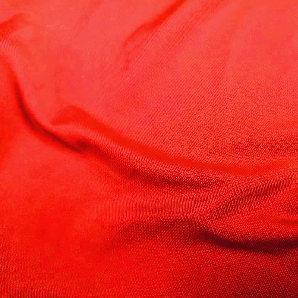 Gowinex 6Ft Red Stretch Spandex Table Cover Tablecloth For Rectangular Fitted Folding Table