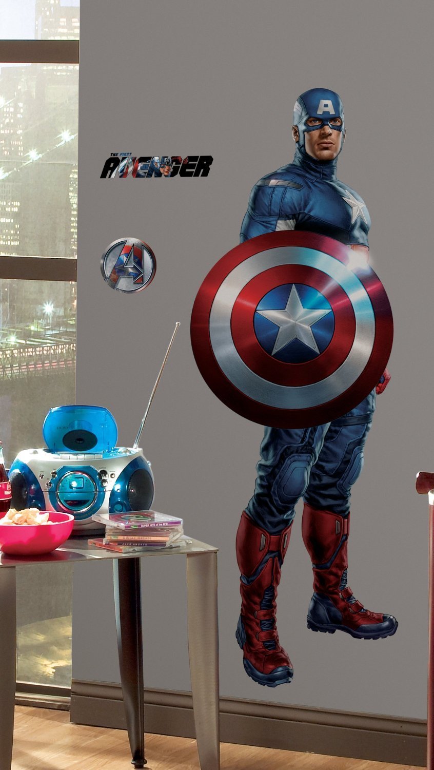Marvel Superheroes Avengers Comic - Civil Wars - Captain America Vs Iron-Man Giant Wall Decal Sticker Bundle