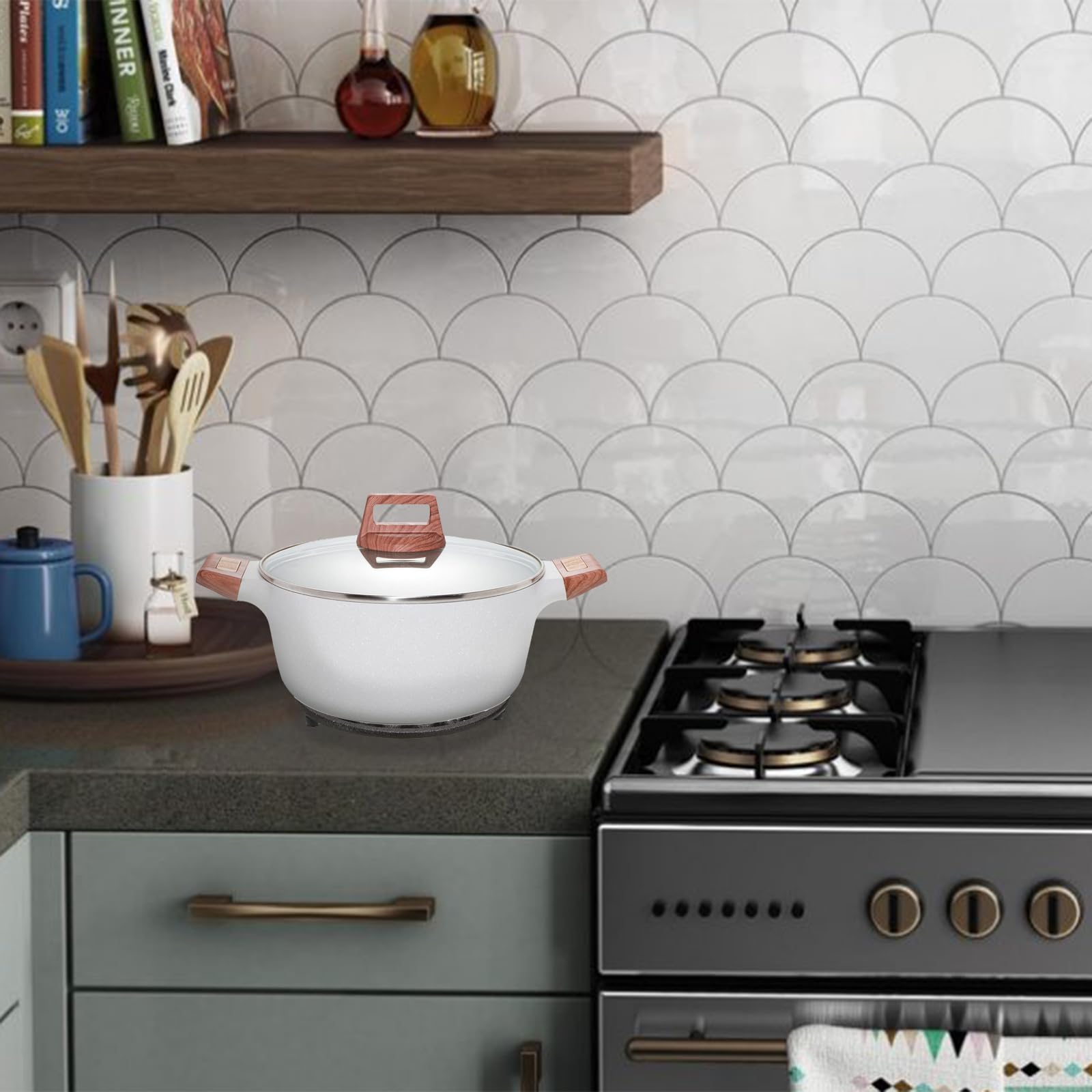 Sumnacon 1Pcs Round Cast Iron Trivet - 6.7 Inch Heat Resistant Iron Trivet For Hot Dish Pot Pan Plate Teapot, Rustic Cast Iron H