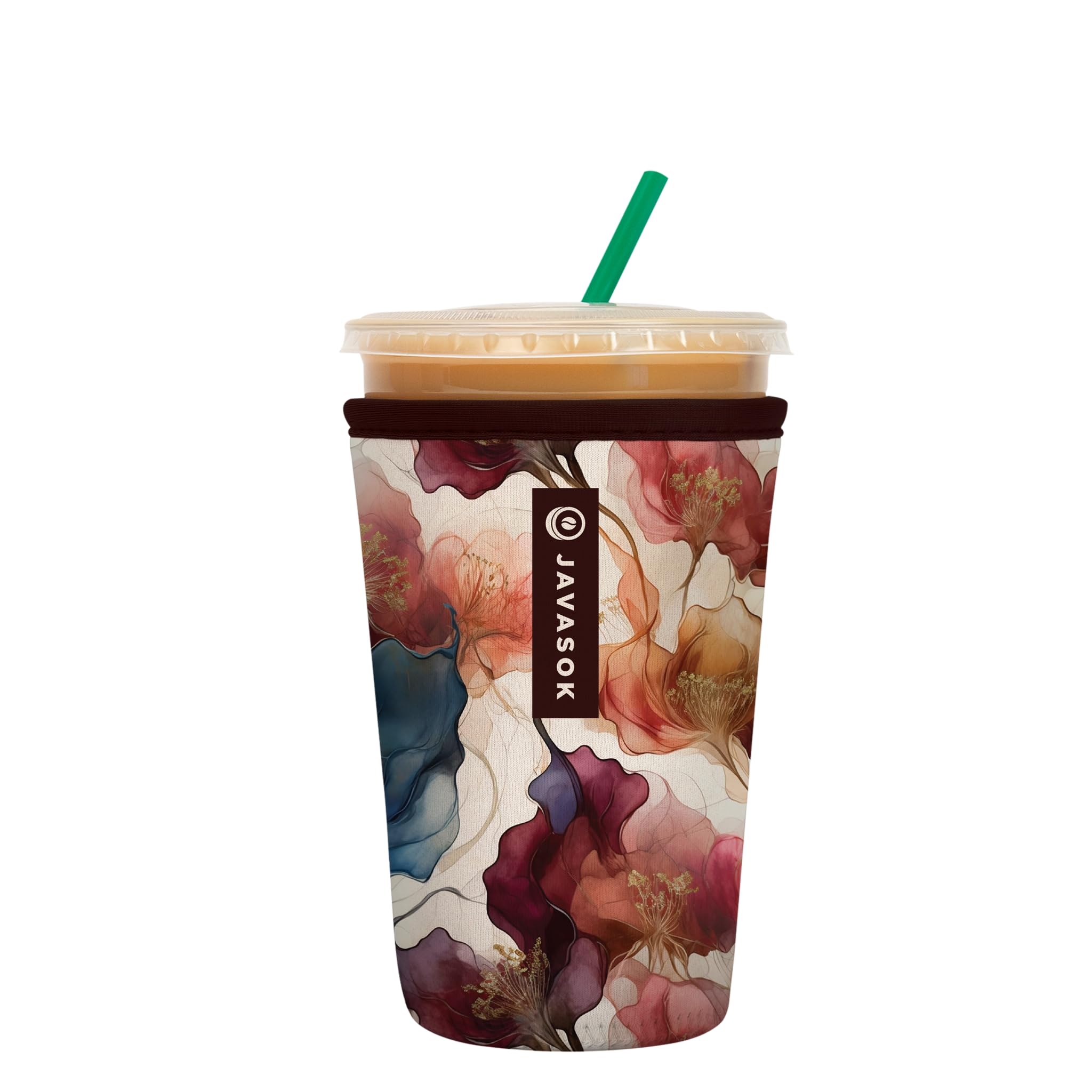 Sok It JavaSok Iced Coffee & Cold Soda Insulated Neoprene Cup Sleeve (Watercolor Whisper, Medium: 22-28oz)