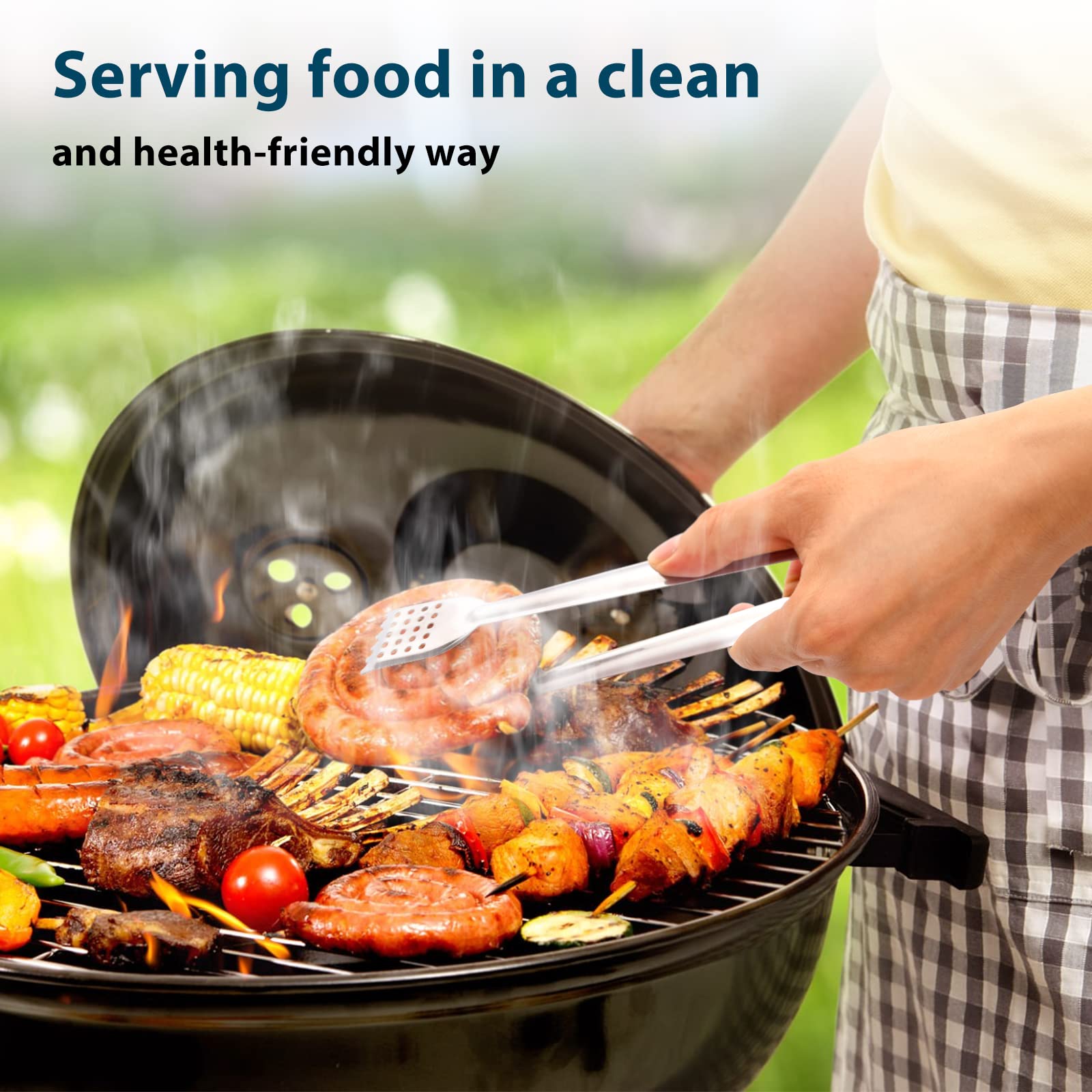 8 Pack Serving Tongs By Tcoin, 7 Inch Functional Small Tongs For Serving Food For Parties And Holiday Get-Togethers, Food Tongs