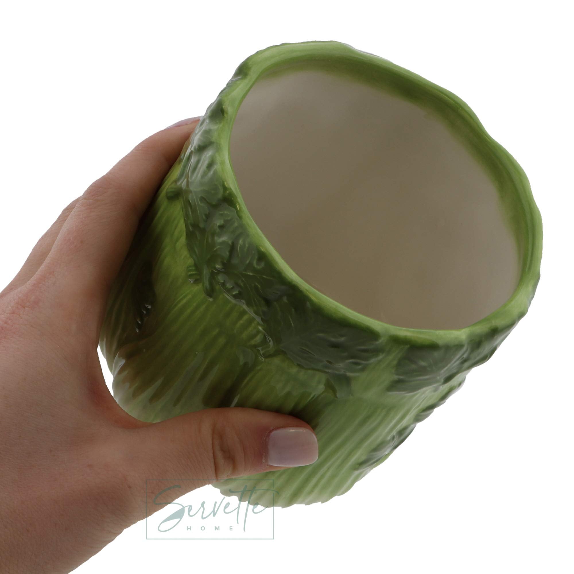 Vegetable Themed Indoor Usage Ceramic Serving Bowl Celery Stick Holder - Celery